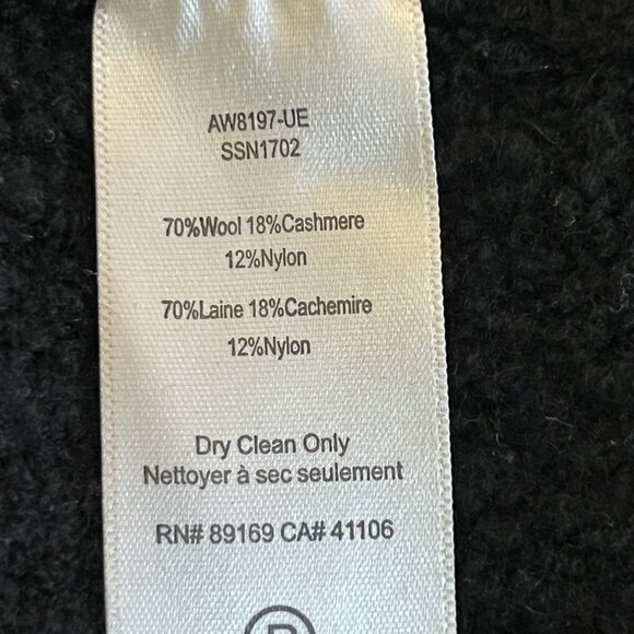 ATM Anthony Thomas Melillo Wool Cashmere Black Cardigan Size M Medium - Picture 5 of 7